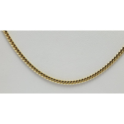 14K Yellow Gold Cuban Link Chain Necklace