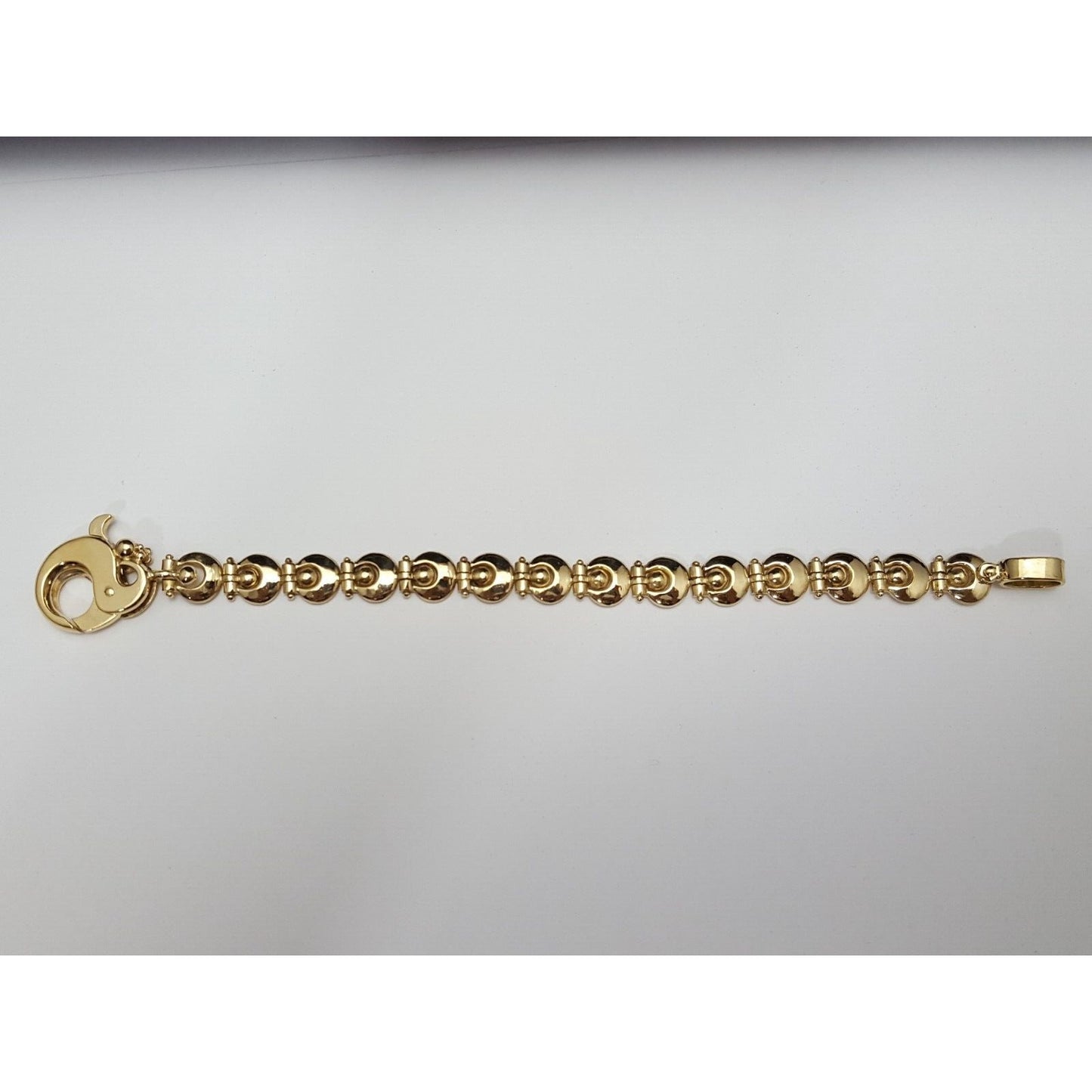 18K Solid Yellow Gold Designer Link Bracelet