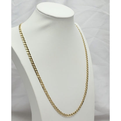 10K Yellow Gold Curb Link Chain Necklace