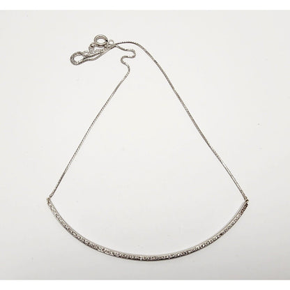 14K White Gold Diamond Snake Chain Necklace