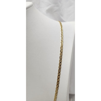 14K Yellow Gold Mariner Link Chain Necklace