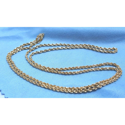 10K Yellow Gold Rope Chain Necklace