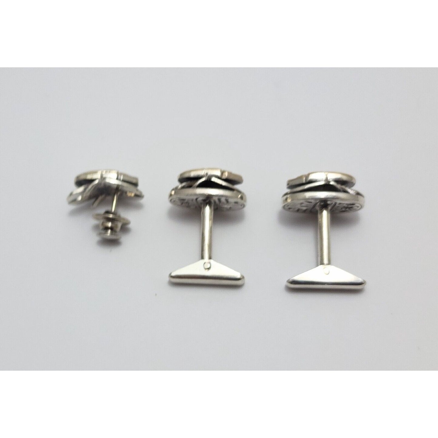 Allan Adler Sterling Silver & GP Scarab Cufflinks & Pin Silversmith to the Stars