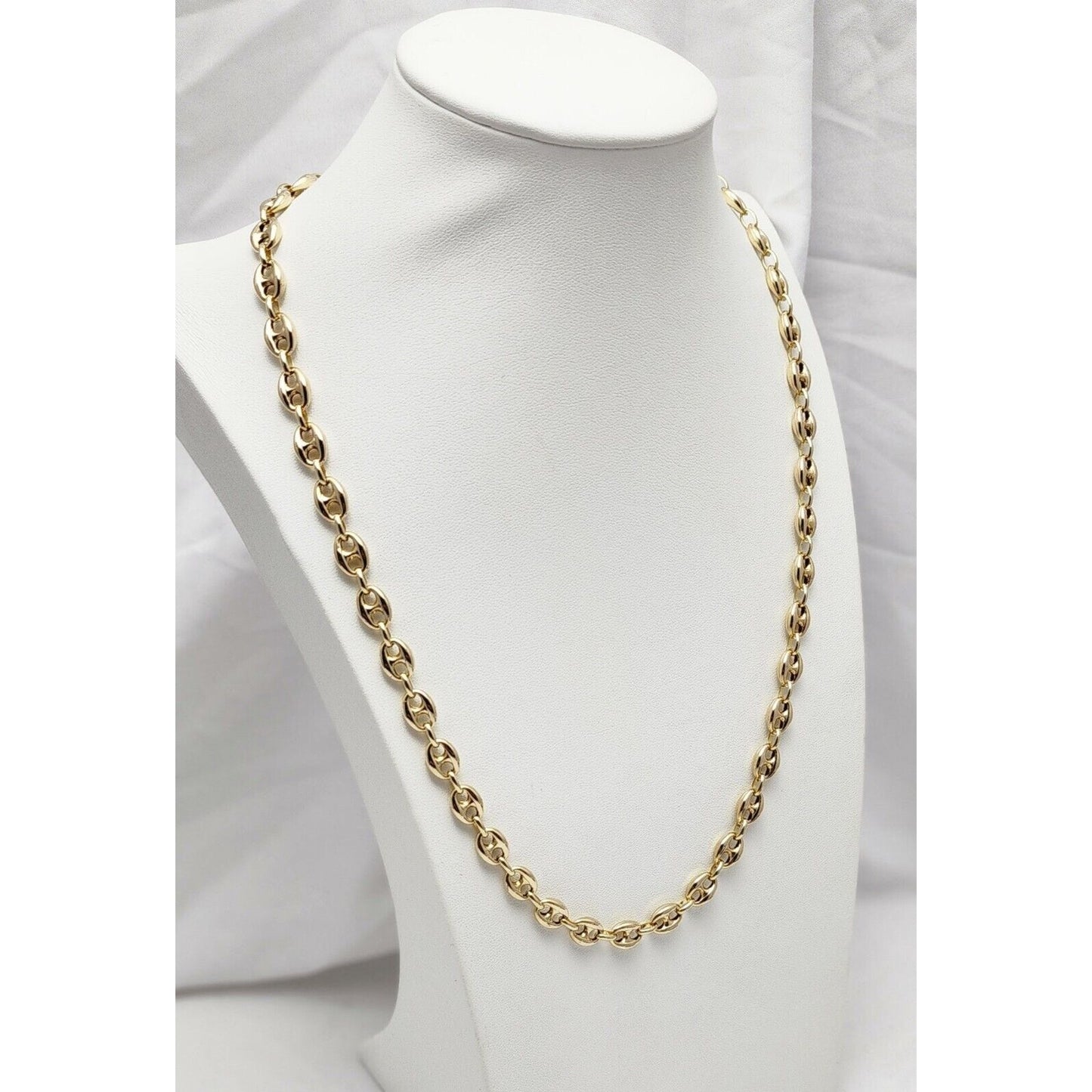 14K Yellow Gold Puffy Gucci Link Chain Necklace