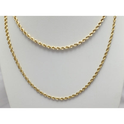 10K Yellow Gold Rope Chain Necklace