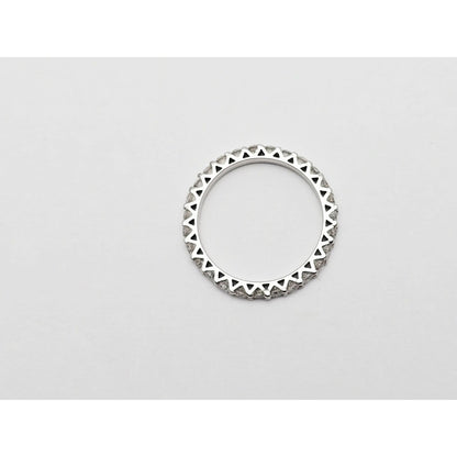 14K White Gold Diamond Eternity Wedding Band Ring