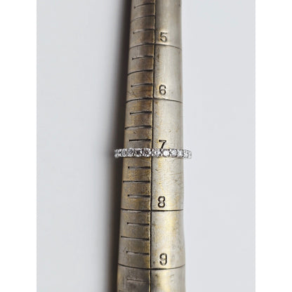 14K White Gold Diamond Eternity Wedding Band Ring