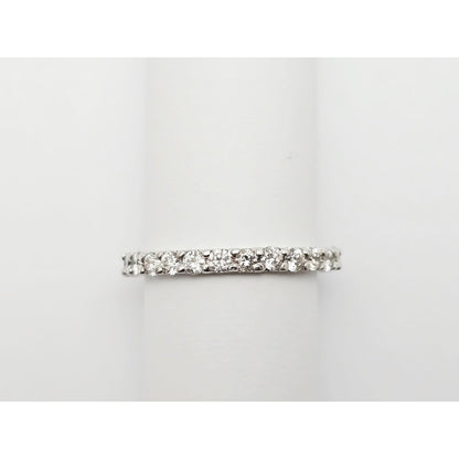 14K White Gold Diamond Eternity Wedding Band Ring