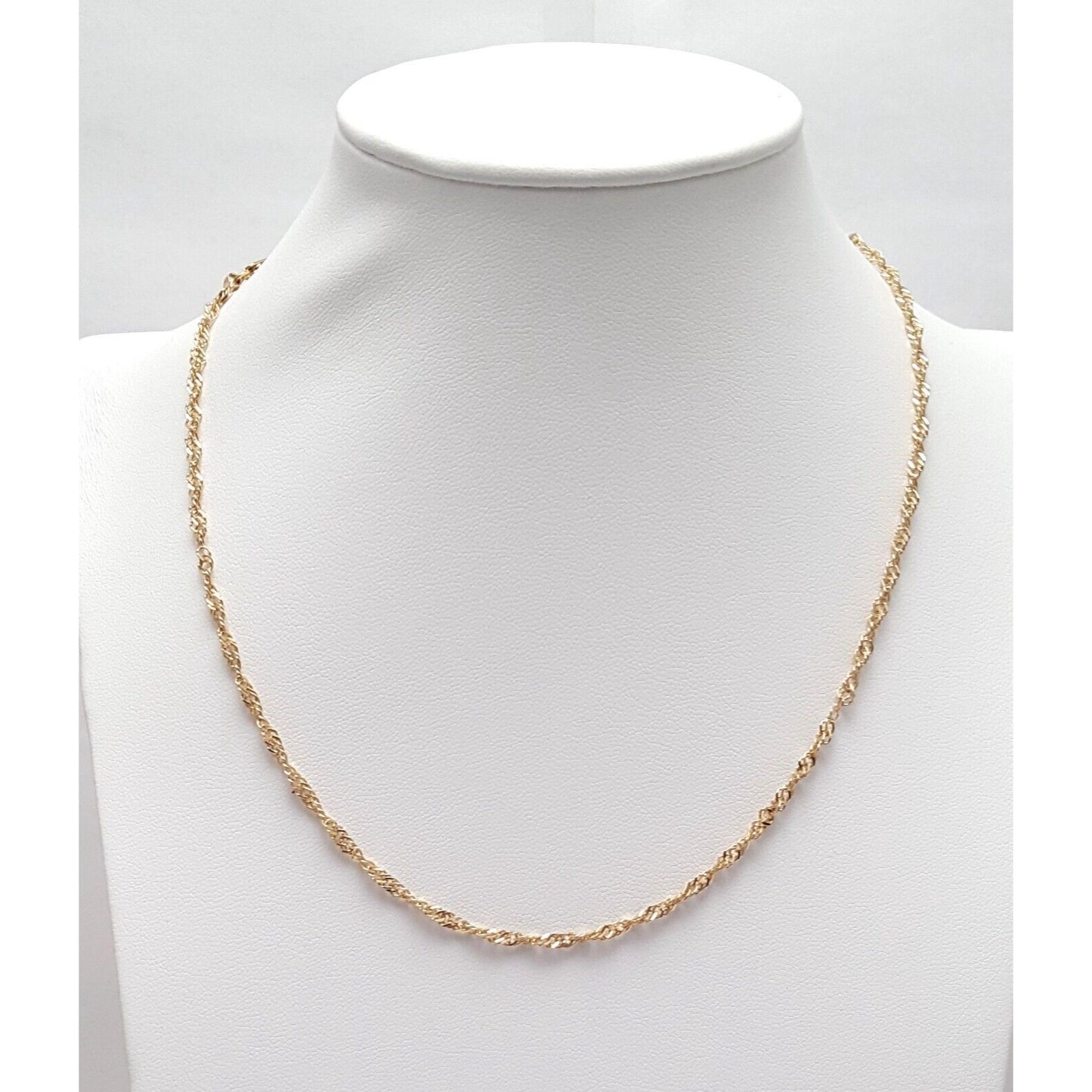 10K Yellow Gold Spiral Link Chain Necklace