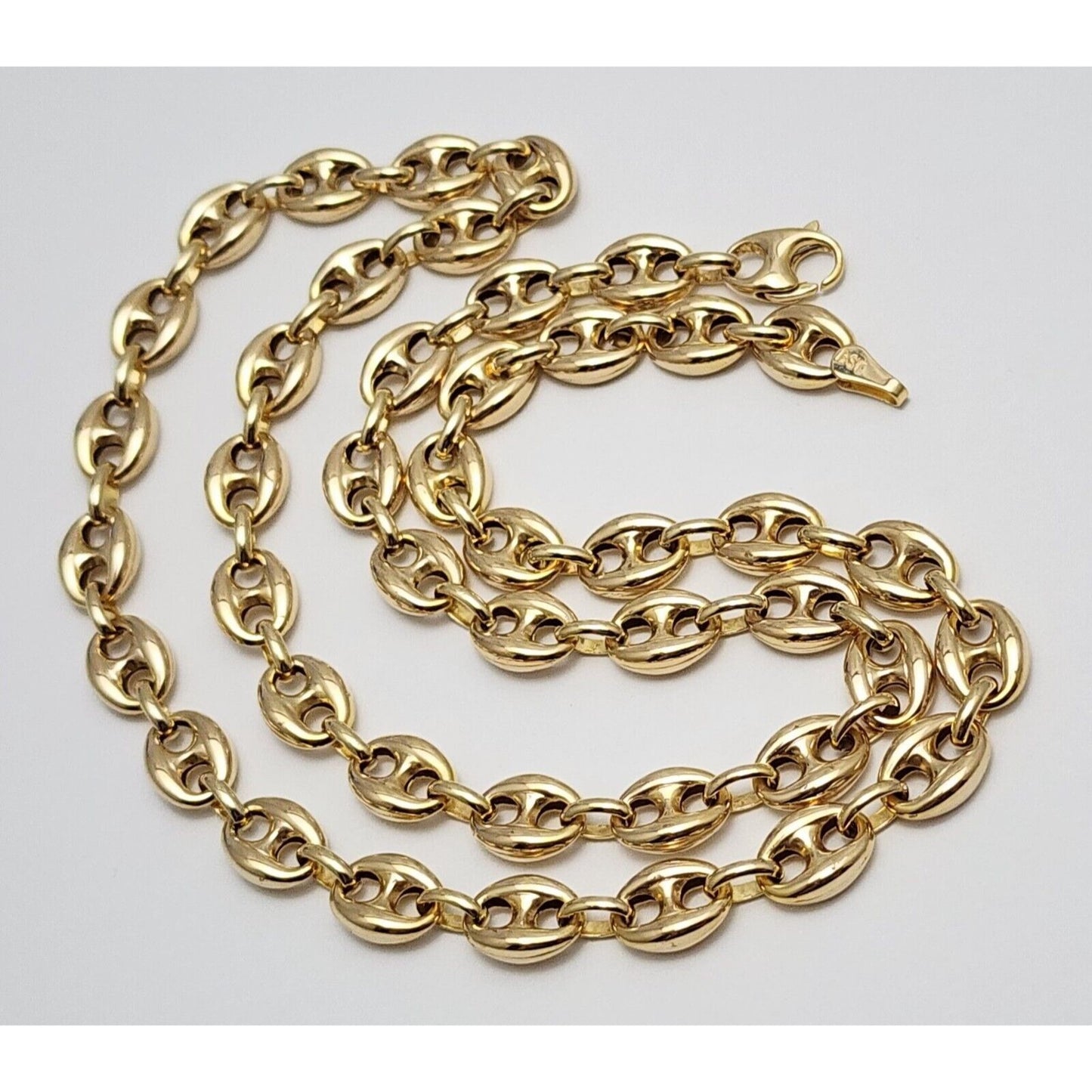 14K Yellow Gold Puffy Gucci Link Chain Necklace