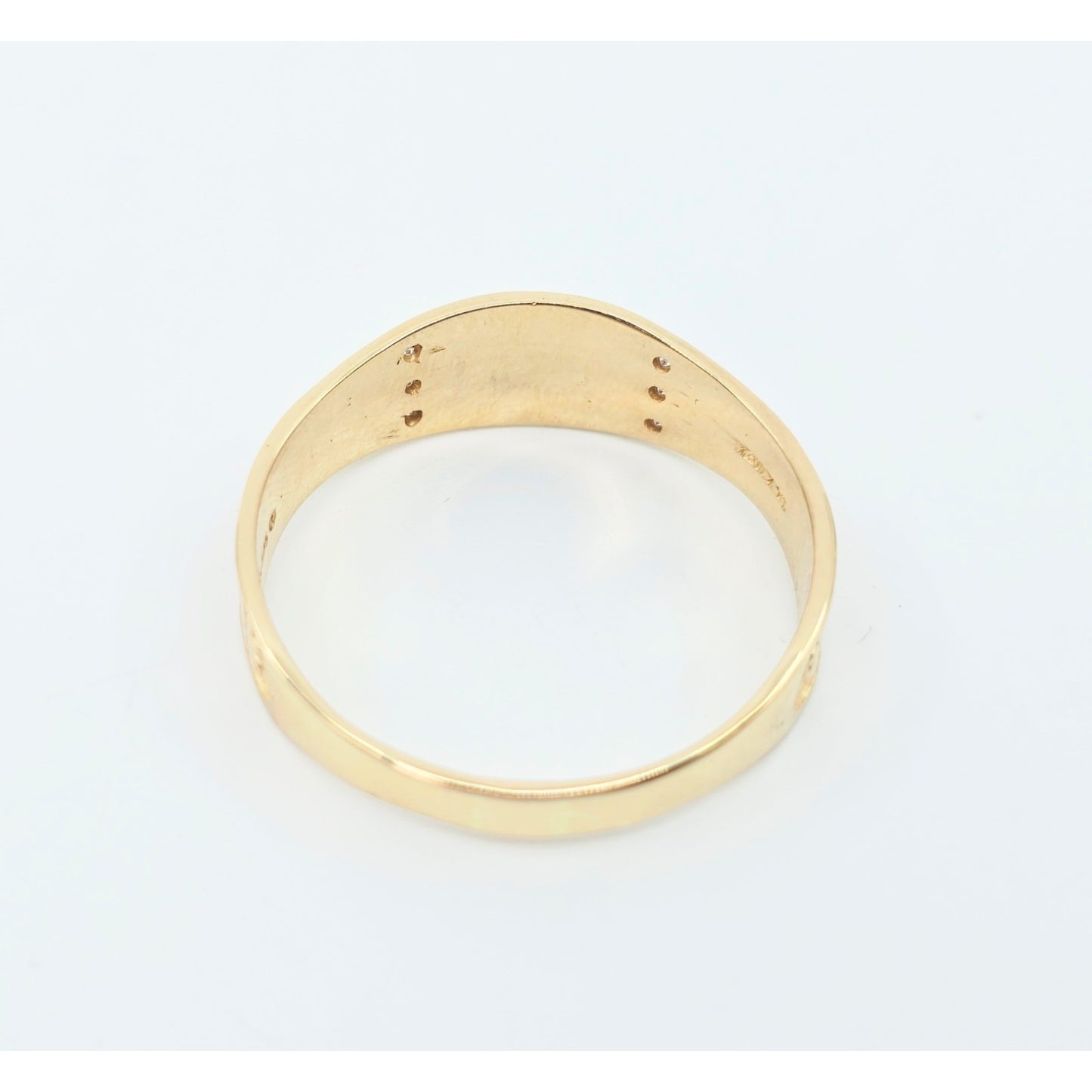 14K Yellow Gold Lucky Symbols CZ Ring