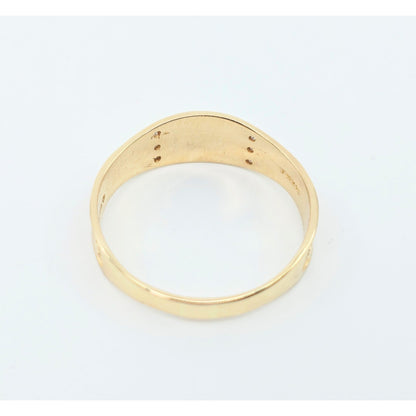 14K Yellow Gold Lucky Symbols CZ Ring
