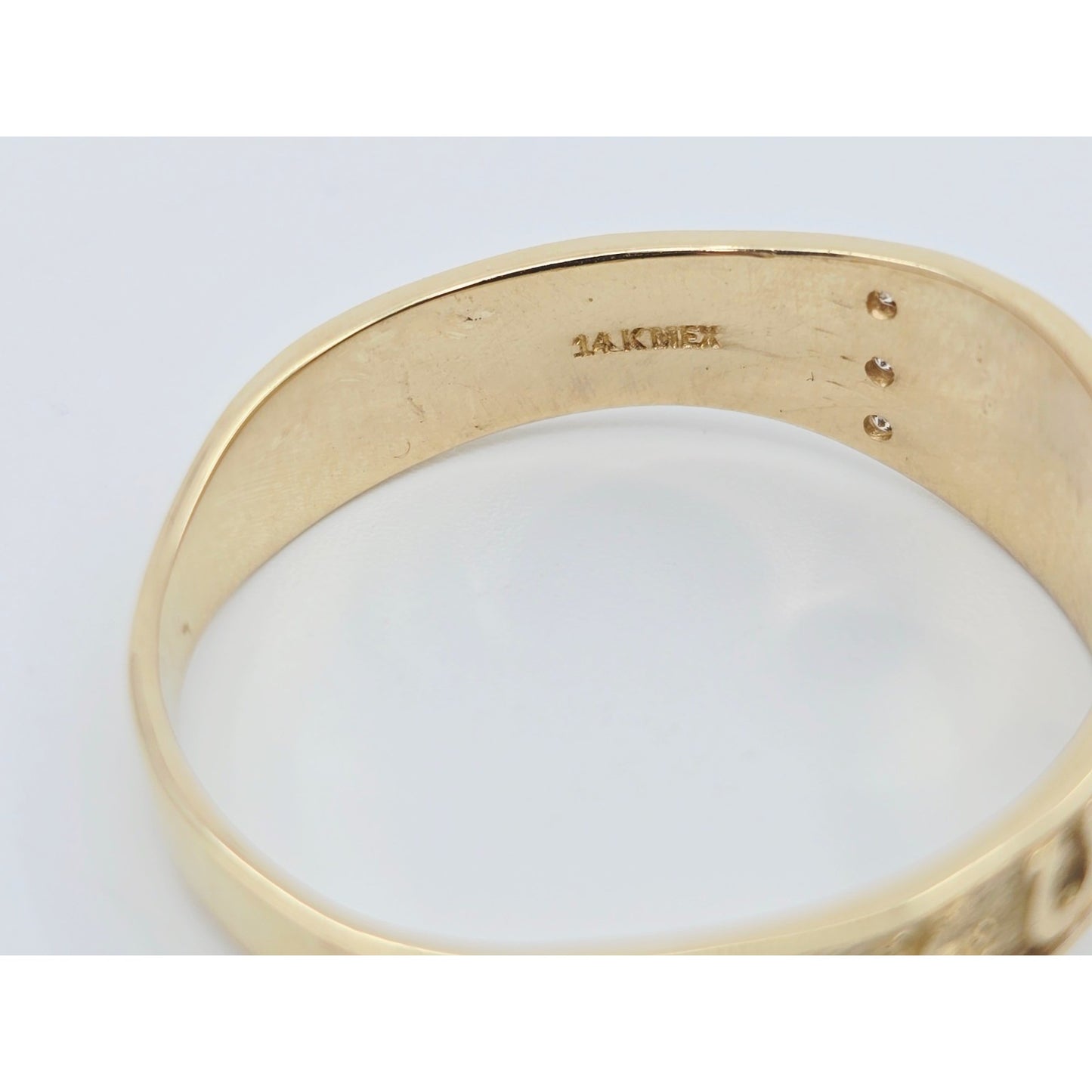 14K Yellow Gold Lucky Symbols CZ Ring