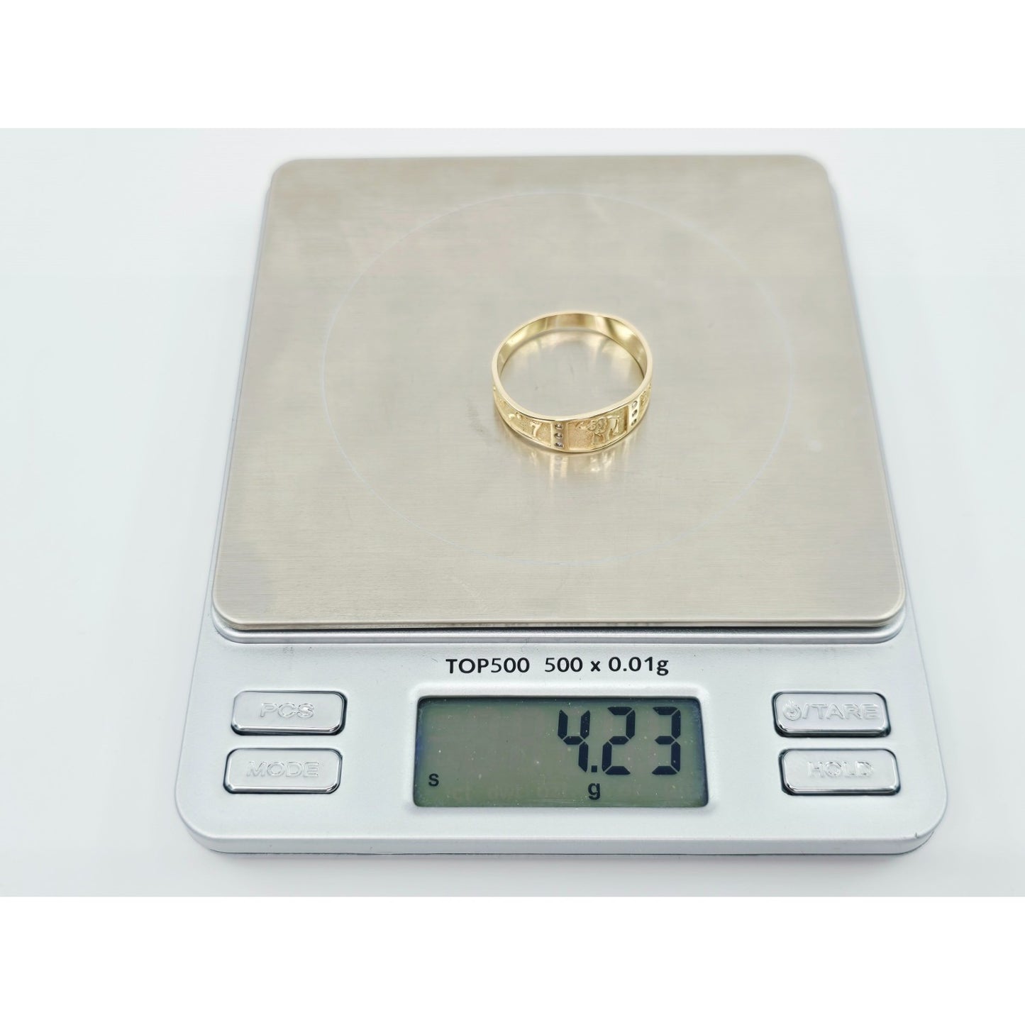 14K Yellow Gold Lucky Symbols CZ Ring