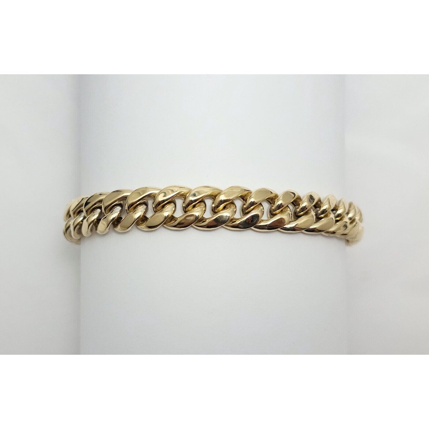 14K Yellow Gold Cuban Link Chain Bracelet