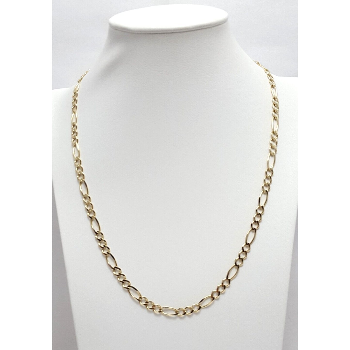 10K Yellow Gold Figaro Link Chain Necklace