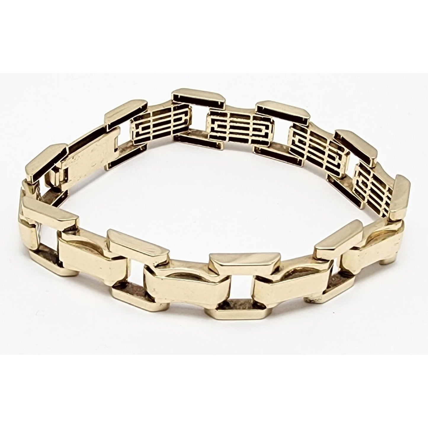 14K Solid Yellow Gold Designer Custom Link Bracelet