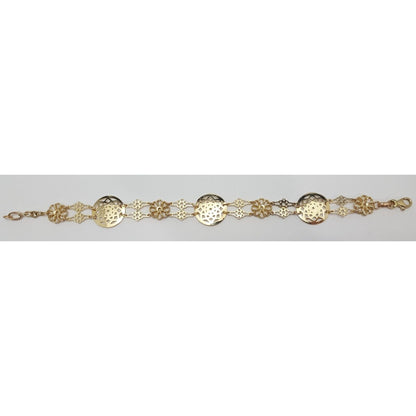 14K Yellow Gold Middle Eastern Style Link Bracelet