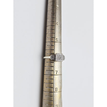 14K White Gold Round Cut Diamond Ring