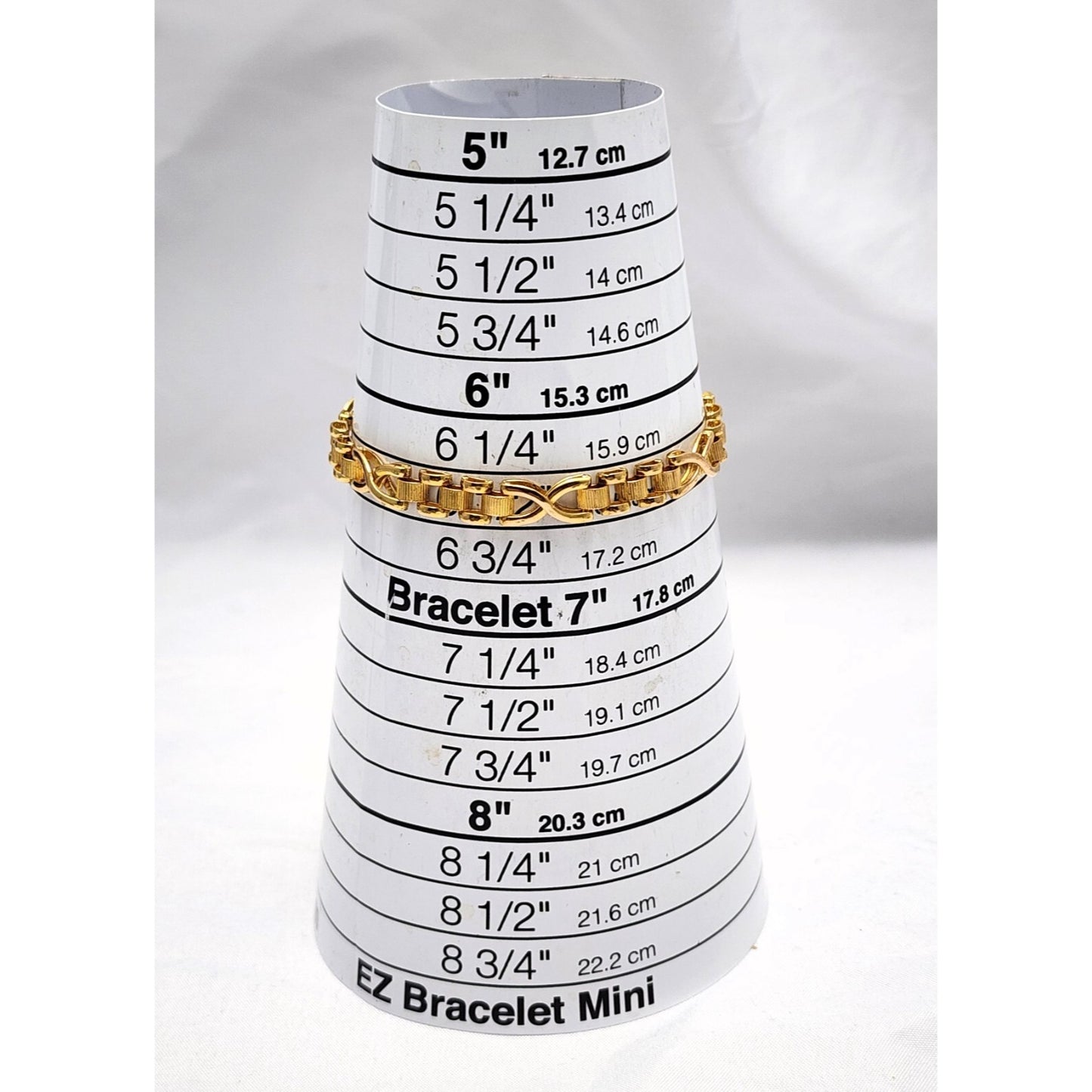 21K Yellow Gold Infinity Link Chain Bracelet