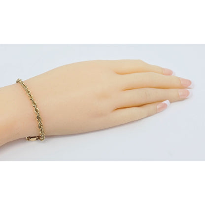 10K Yellow Gold Rope Bracelet