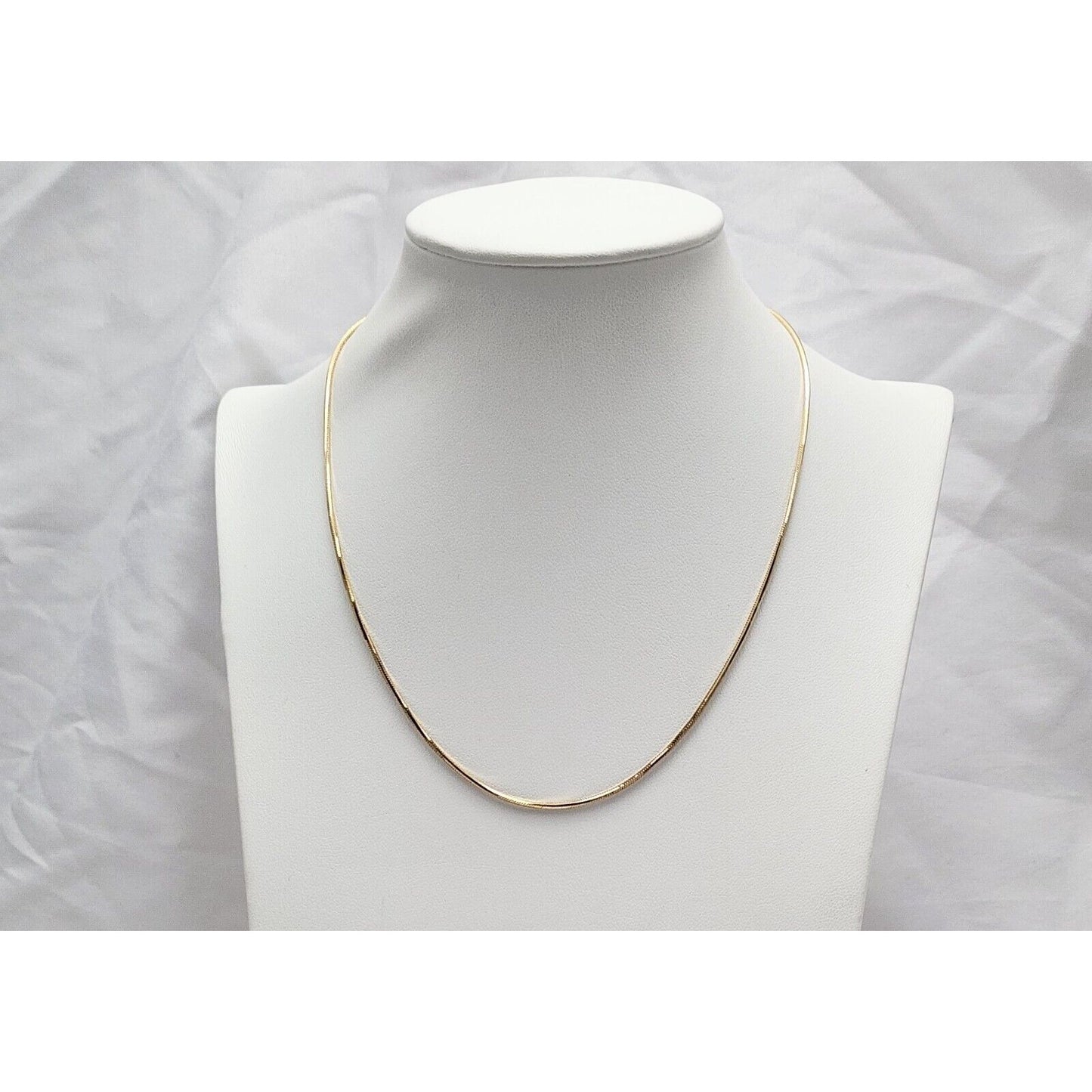 14K Yellow Gold Italy Snake Choker Chain Necklace