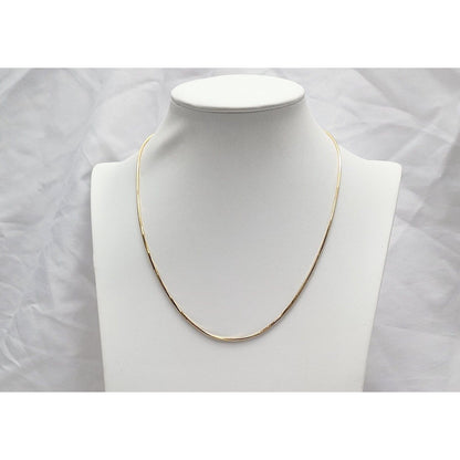 14K Yellow Gold Italy Snake Choker Chain Necklace