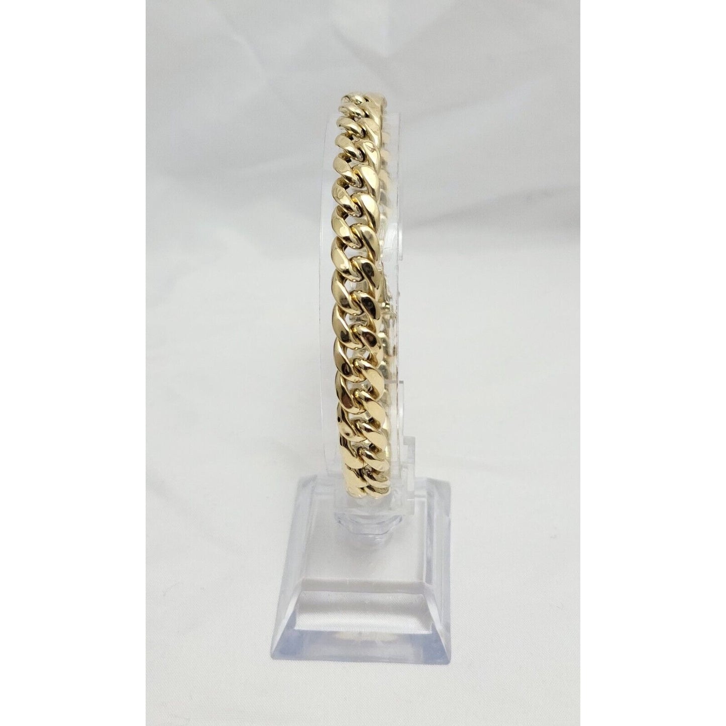 14K Yellow Gold Cuban Link Chain Bracelet