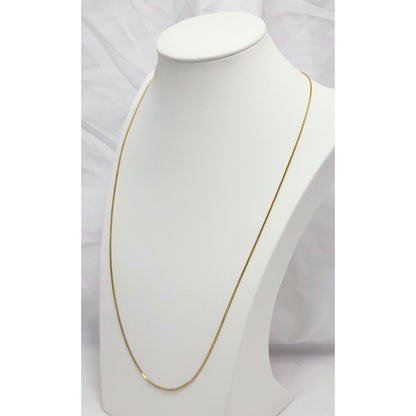 14K Yellow Gold Box Link Chain Necklace