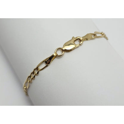 14K Karat Solid Yellow Gold Link ID Bracelet