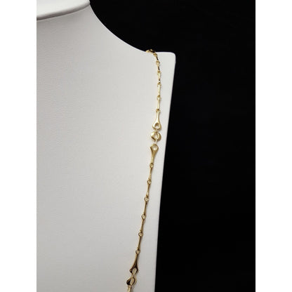 18K Yellow Gold Extra Long Link Chain Necklace