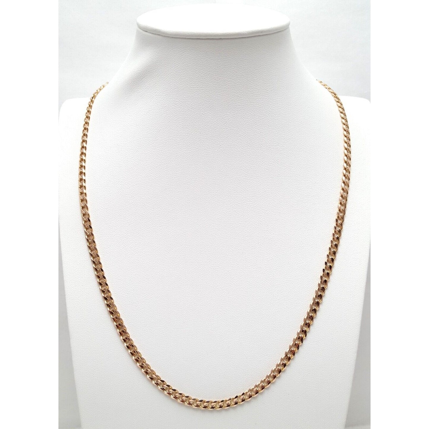 14K Rose Gold Cuban Link Chain Necklace