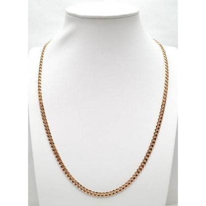 14K Rose Gold Cuban Link Chain Necklace