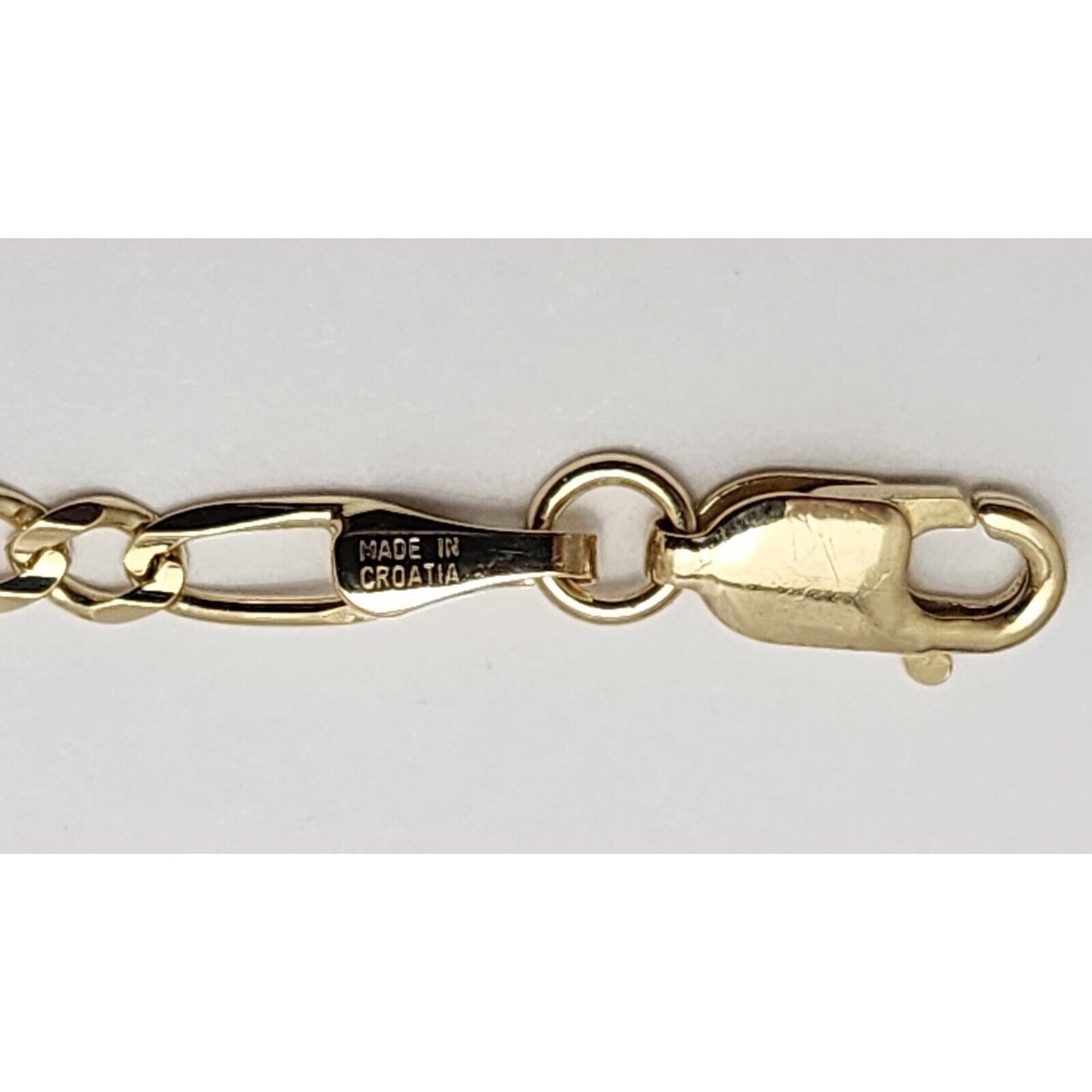 14K Karat Solid Yellow Gold Link ID Bracelet