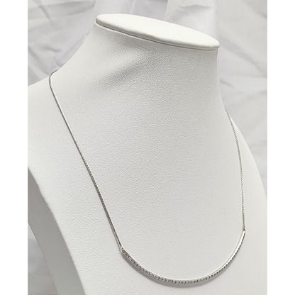 14K White Gold Diamond Snake Chain Necklace