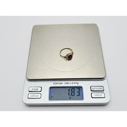 18K Yellow Gold Tourmaline & Diamond Ring