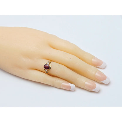 18K Yellow Gold Tourmaline & Diamond Ring