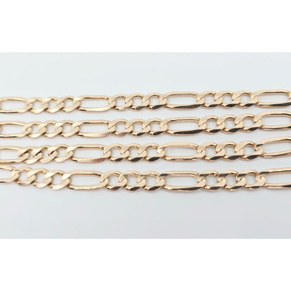 10K Yellow Gold Figaro Link Chain Necklace