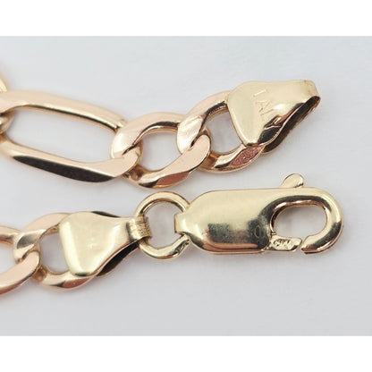 10K Yellow Gold Figaro Link Chain Necklace