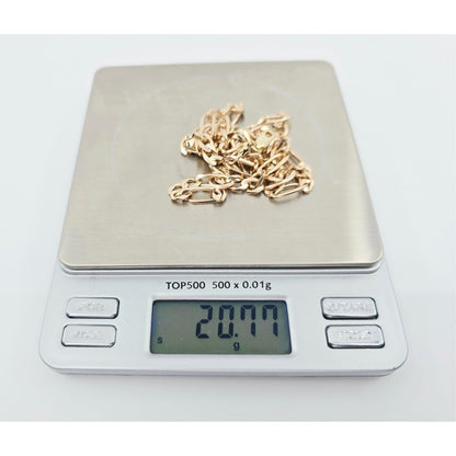 10K Yellow Gold Figaro Link Chain Necklace