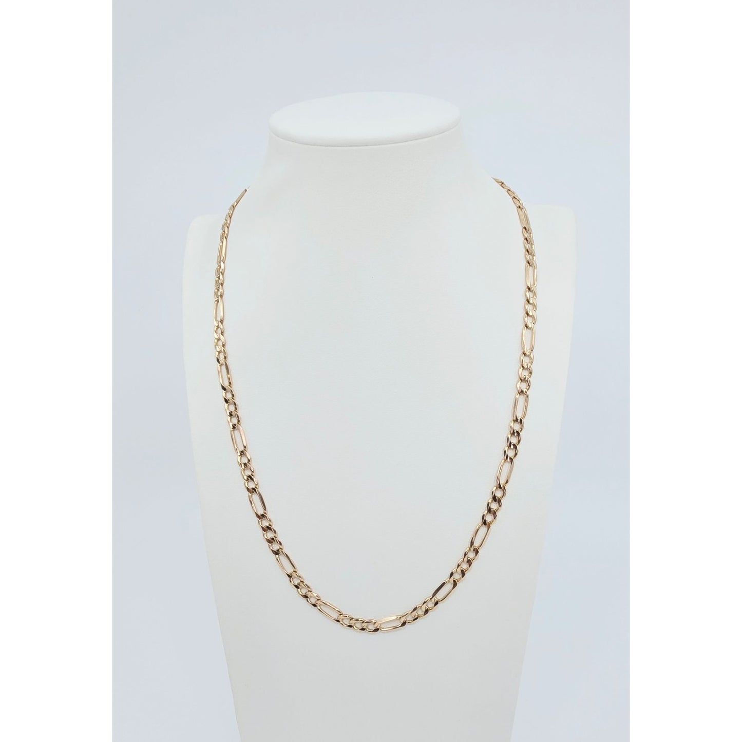 10K Yellow Gold Figaro Link Chain Necklace