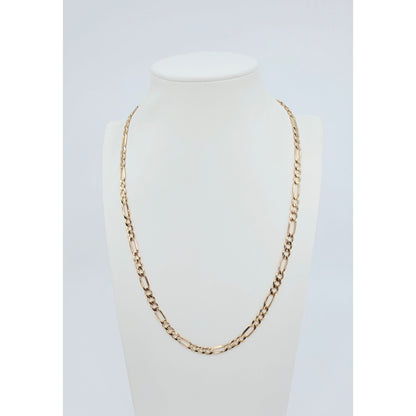 10K Yellow Gold Figaro Link Chain Necklace