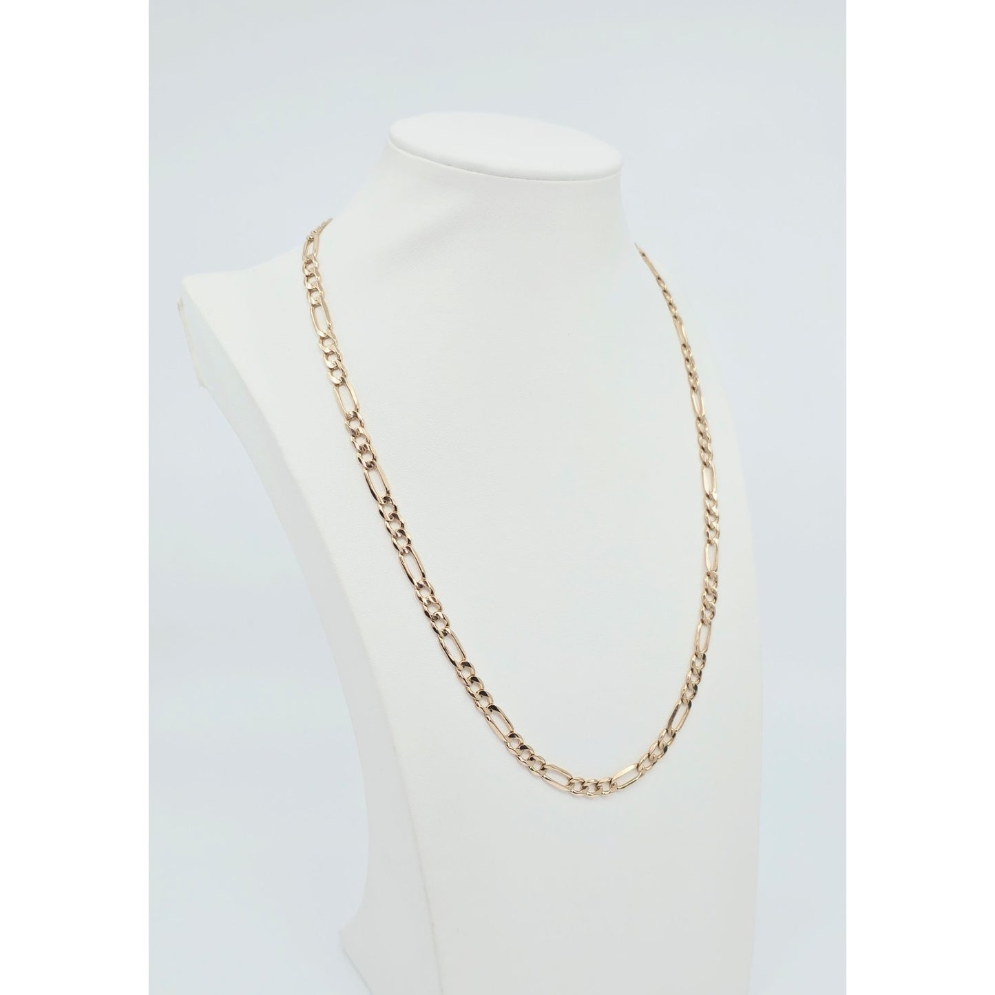 10K Yellow Gold Figaro Link Chain Necklace