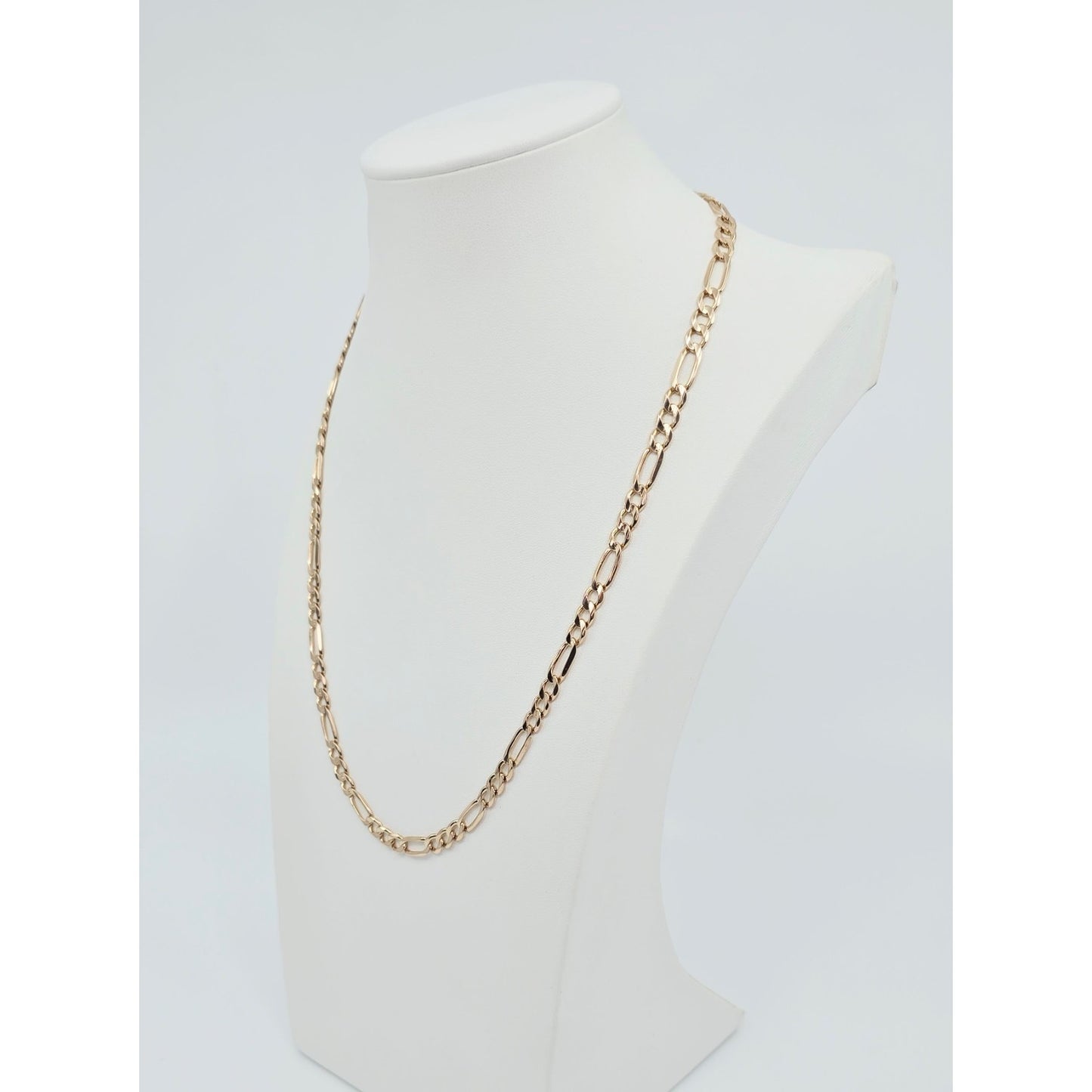 10K Yellow Gold Figaro Link Chain Necklace