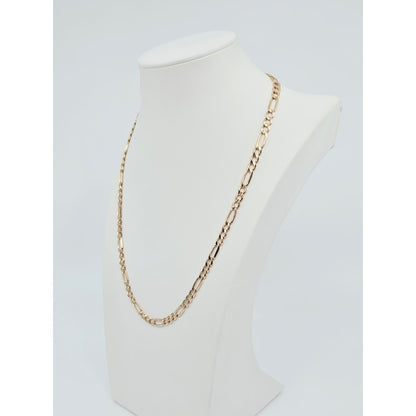 10K Yellow Gold Figaro Link Chain Necklace