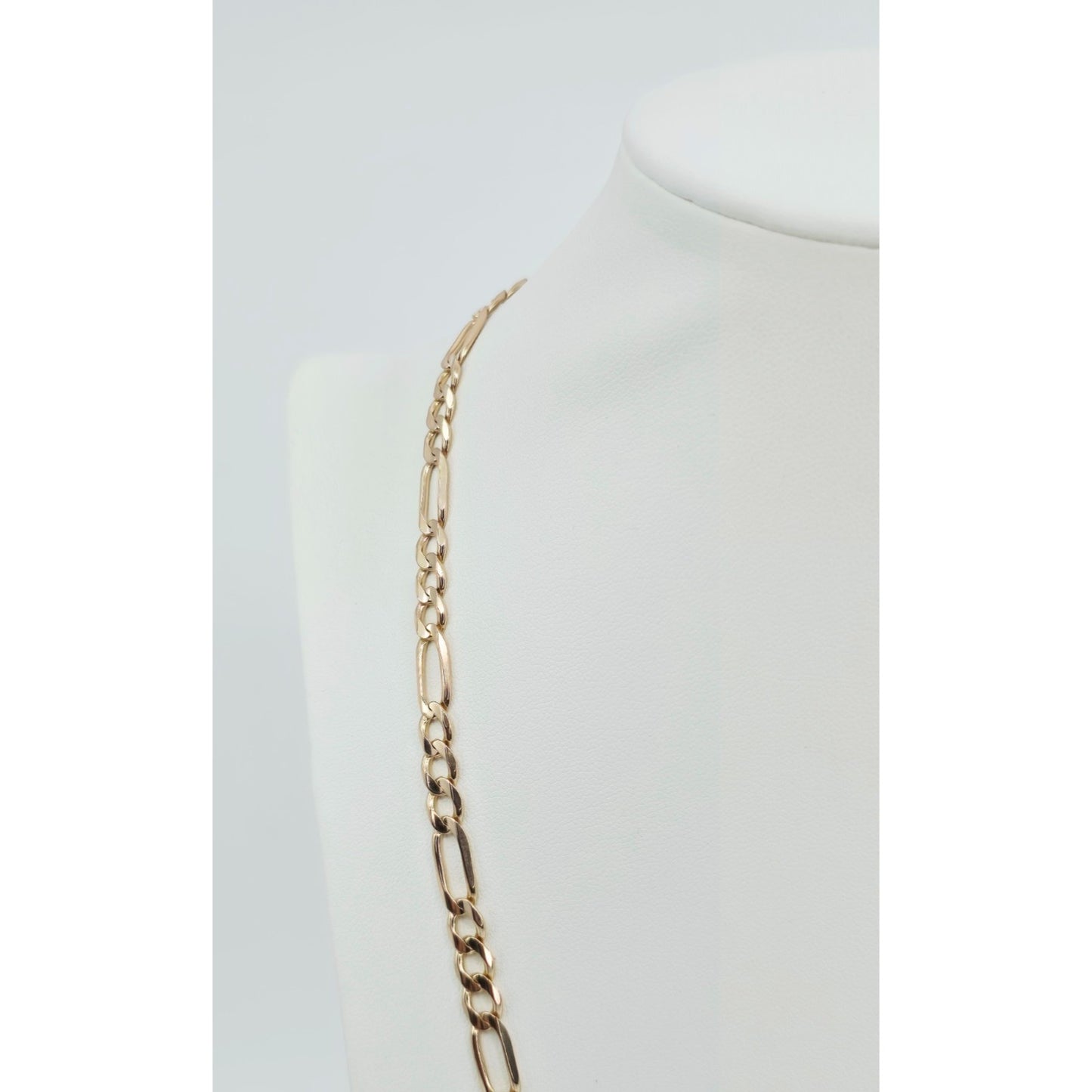 10K Yellow Gold Figaro Link Chain Necklace