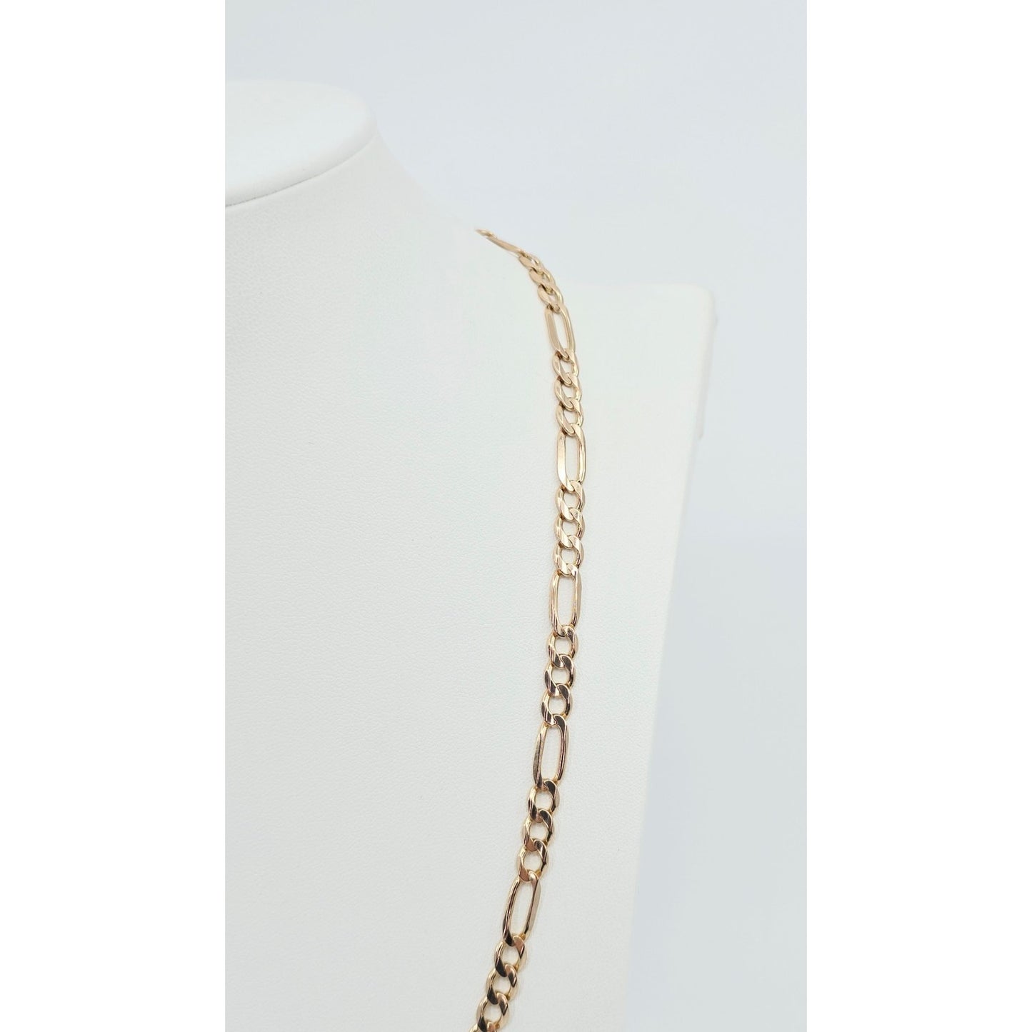 10K Yellow Gold Figaro Link Chain Necklace