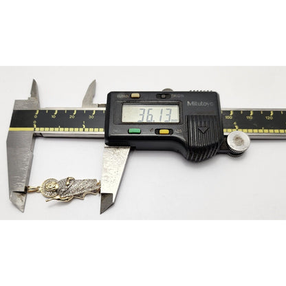 10K Two Tone Gold Religious Saint Jude Diamond Charm Pendant