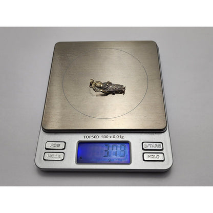 10K Two Tone Gold Religious Saint Jude Diamond Charm Pendant