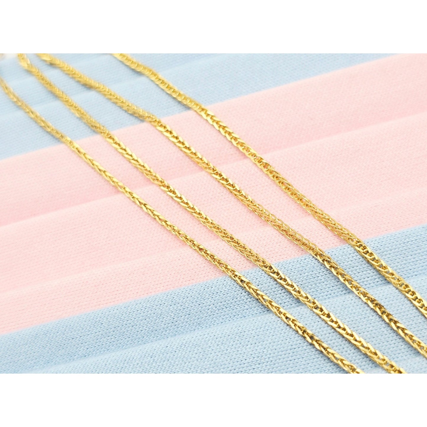 21K Yellow Gold Franco Link Chain Necklace